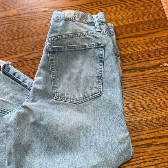 Free People We The Free Ripple Wide-Leg Pieced Crop Jeans Size 28” - Picture 8 of 8